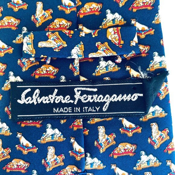 Salvatore Ferragamo XMAS FOX HUNT EQUESTRIAN 100% Silk Ties - Picture 4 of 16